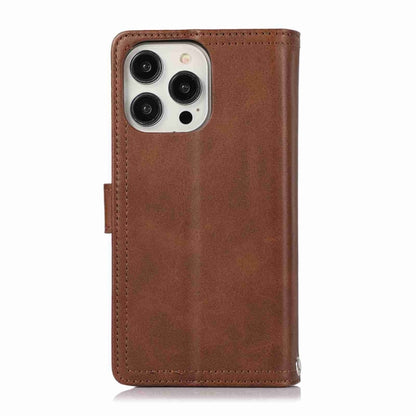 For iPhone 16 Pro Wristband Card Slot Leather Phone Case(Coffee) - iPhone 16 Pro Cases by buy2fix | Online Shopping UK | buy2fix