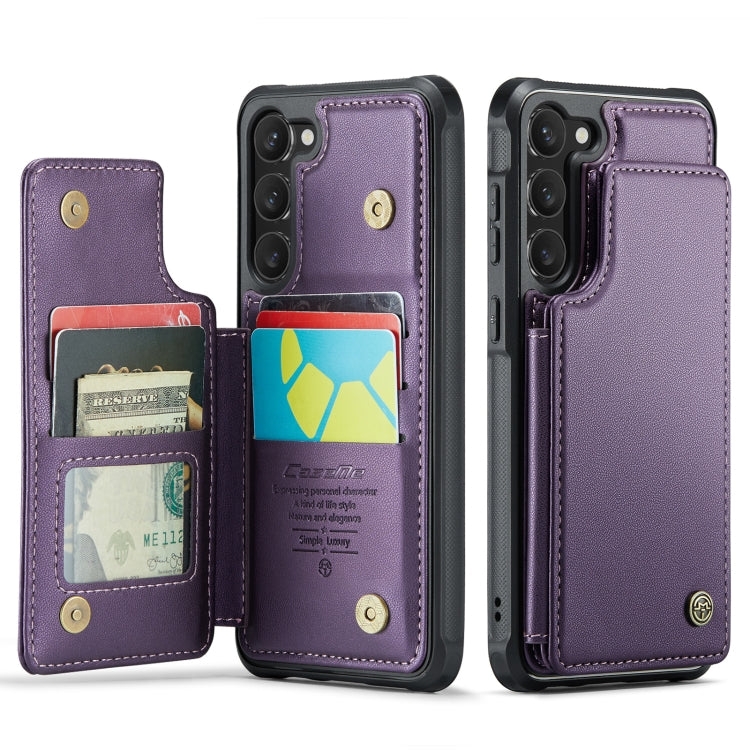 For Samsung Galaxy S23+ 5G CaseMe C22 Card Slots Holder RFID Anti-theft Phone Case(Purple) - Galaxy S23+ 5G Cases by CaseMe | Online Shopping UK | buy2fix