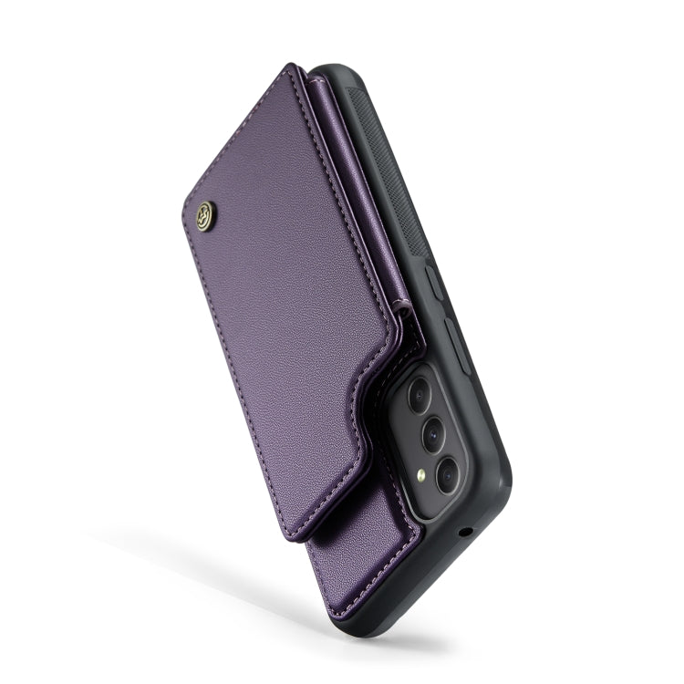 For Samsung Galaxy A34 5G CaseMe C22 Card Slots Holder RFID Anti-theft Phone Case(Purple) - Galaxy Phone Cases by CaseMe | Online Shopping UK | buy2fix