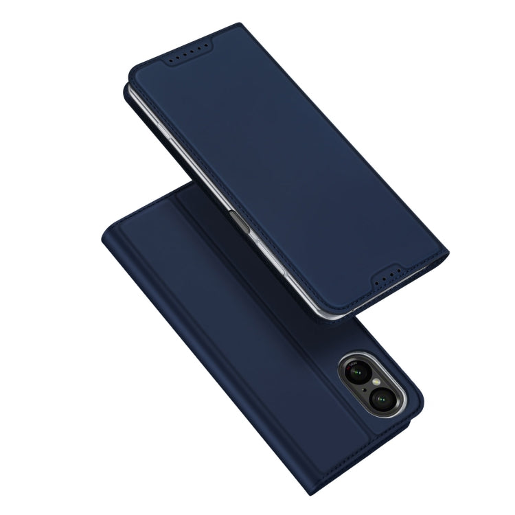 For Sony Xperia 5 V DUX DUCIS Skin Pro Series Flip Leather Phone Case(Blue) - Sony Cases by DUX DUCIS | Online Shopping UK | buy2fix