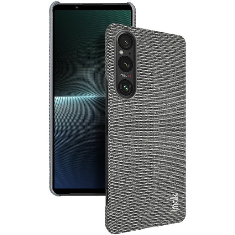 For Sony Xperia 1 V imak Ruiyi Series Cloth Texture PU + PC Phone Case(Dark Grey) - Sony Cases by imak | Online Shopping UK | buy2fix