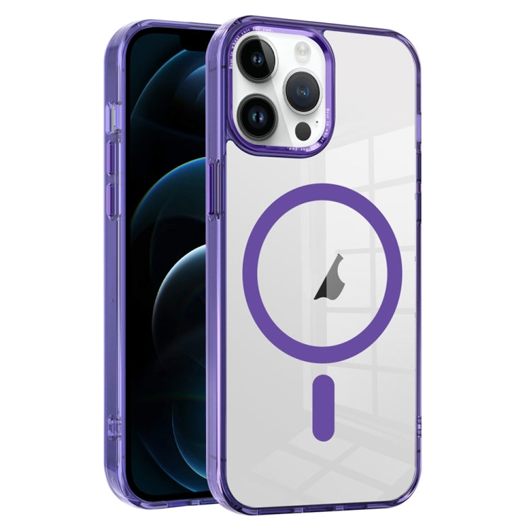 For iPhone 12 Pro Max Ice Color Magnetic Series PC + Acrylic Magsafe Phone Case(Purple) - iPhone 12 Pro Max Cases by buy2fix | Online Shopping UK | buy2fix