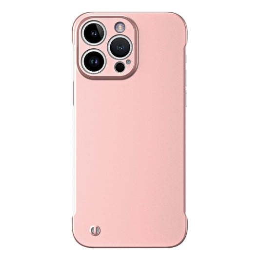 For iPhone 12 Pro Max Frameless Metallic Paint Hybrid PC Phone Case(Rose Gold) - iPhone 12 Pro Max Cases by buy2fix | Online Shopping UK | buy2fix