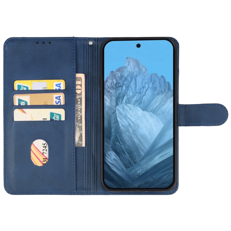 For Google Pixel 9 Pro XL Leather Phone Case(Blue) - Google Cases by buy2fix | Online Shopping UK | buy2fix