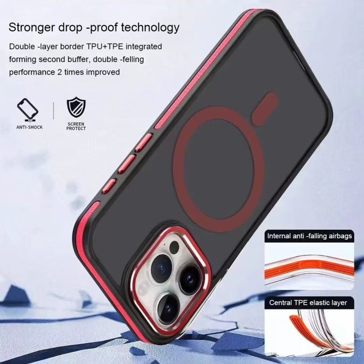 For iPhone 13 Pro Two-color Frosted MagSafe Magnetic Phone Case(Orange) - iPhone 13 Pro Cases by buy2fix | Online Shopping UK | buy2fix