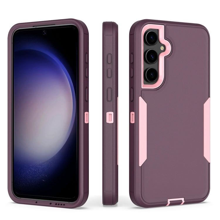 For Samsung Galaxy S23 FE 5G 2 in 1 Magnetic PC + TPU Phone Case(Purple Red+Pink) - Galaxy S23 FE 5G Cases by buy2fix | Online Shopping UK | buy2fix