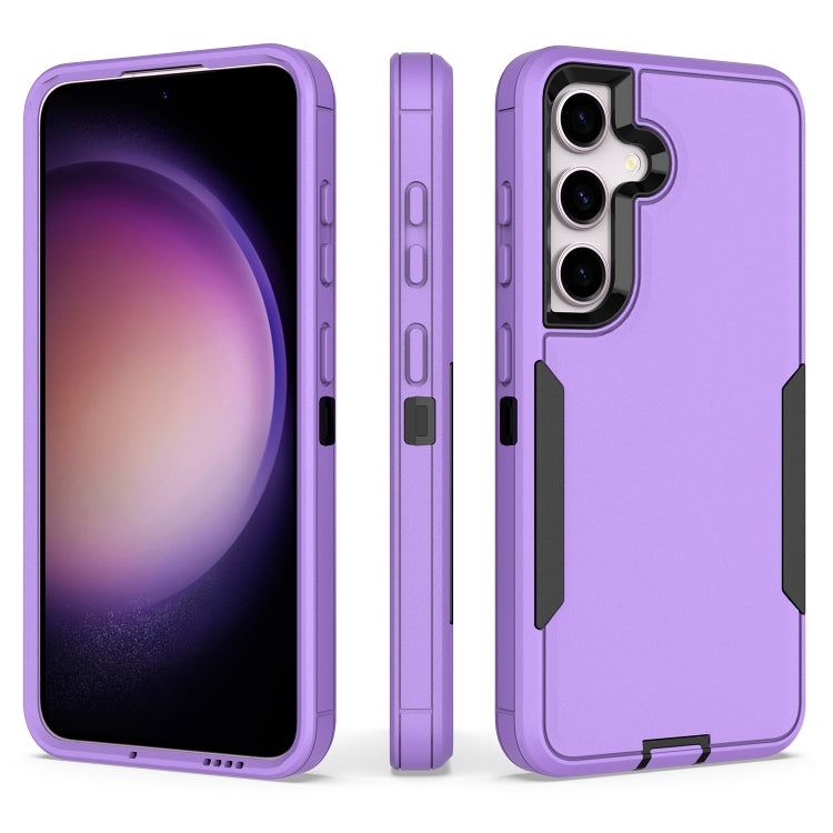 For Samsung Galaxy S25 / S24 5G Magnetic 2 in 1 PC Hybrid TPU Phone Case(Purple+Black) - Galaxy S24 5G Cases by buy2fix | Online Shopping UK | buy2fix