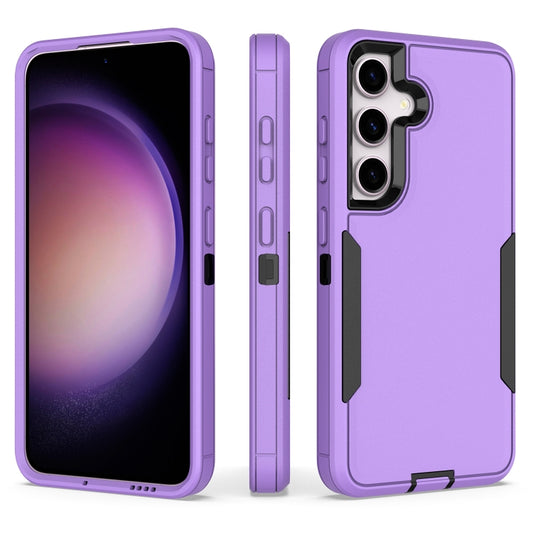 For Samsung Galaxy S25+ / S24+ 5G Magnetic 2 in 1 PC Hybrid TPU Phone Case(Purple+Black) - Galaxy S24+ 5G Cases by buy2fix | Online Shopping UK | buy2fix