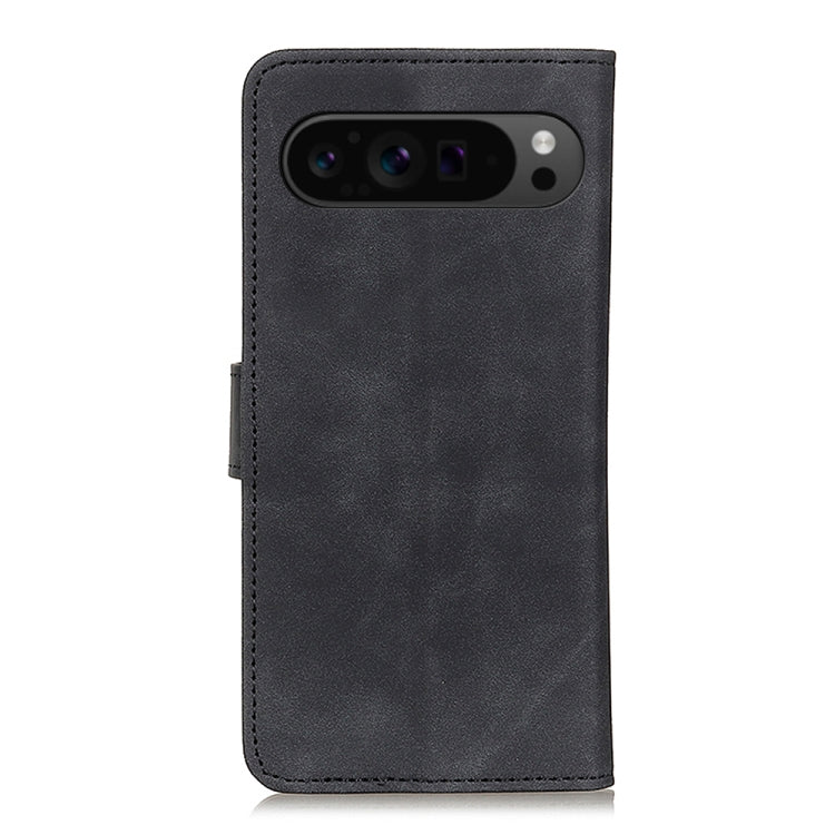 For Google Pixel 9 Pro KHAZNEH Retro Texture Flip Leather Phone Case(Black) - Google Cases by buy2fix | Online Shopping UK | buy2fix