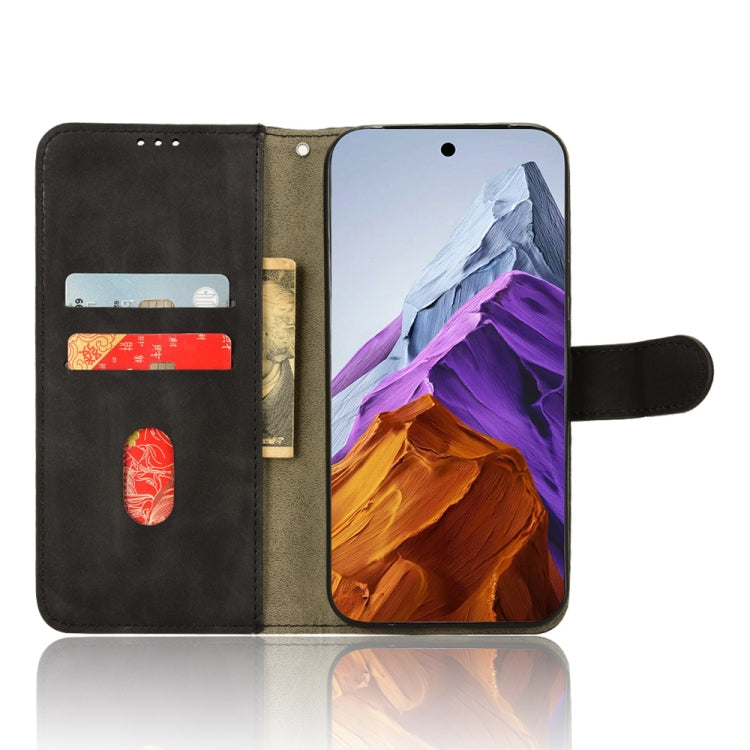 For Google Pixel 9 Pro Skin Feel Magnetic Flip Leather Phone Case(Black) - Google Cases by buy2fix | Online Shopping UK | buy2fix