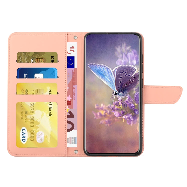 For Google Pixel 9 Skin Feel Butterfly Embossed Flip Leather Phone Case(Pink) - Google Cases by buy2fix | Online Shopping UK | buy2fix