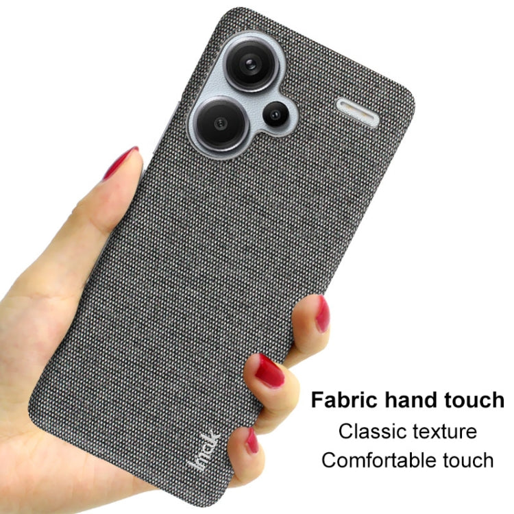 For Xiaomi Redmi Note 13 Pro+ 5G imak Ruiyi Series Cloth Texture PU + PC Phone Case(Dark Grey) - Note 13 Pro+ Cases by imak | Online Shopping UK | buy2fix