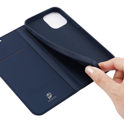 For iPhone 12 / 12 Pro DUX DUCIS Skin Pro Series Horizontal Flip PU + TPU Leather Case, with Holder & Card Slots(Blue) - iPhone 12 / 12 Pro Cases by DUX DUCIS | Online Shopping UK | buy2fix