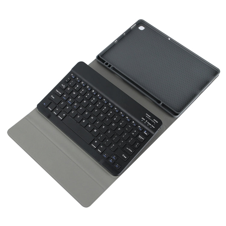 For Samsung Galaxy Tab S9 FE+ Square Cap Bluetooth Keyboard Leather Case with Pen Slot(Black) - Samsung Keyboard by buy2fix | Online Shopping UK | buy2fix