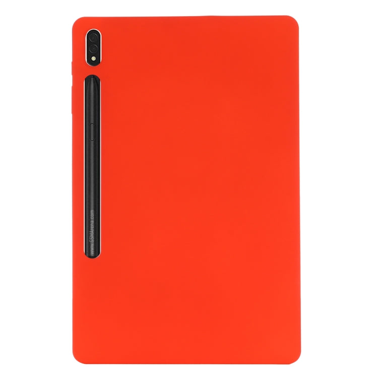 For Samsung Galaxy Tab S9 FE+ Pure Color Liquid Silicone Shockproof Tablet Case(Red) - Galaxy Tab S9 FE+ by buy2fix | Online Shopping UK | buy2fix