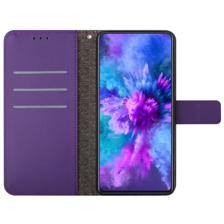 For iPhone 16 Plus Rhombic Grid Texture Leather Phone Case(Purple) - iPhone 16 Plus Cases by buy2fix | Online Shopping UK | buy2fix