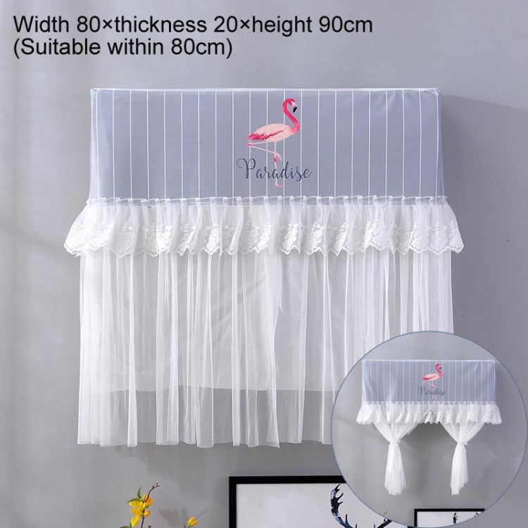 Do Not Take Dust-proof And Anti Direct Blowing Simple Wind Hanging Machine Air Conditioner Moon Cover, Size:Width 80 × Thickness 20 × Height 90cm(Striped Flamingo) - Dust Covers by buy2fix | Online Shopping UK | buy2fix