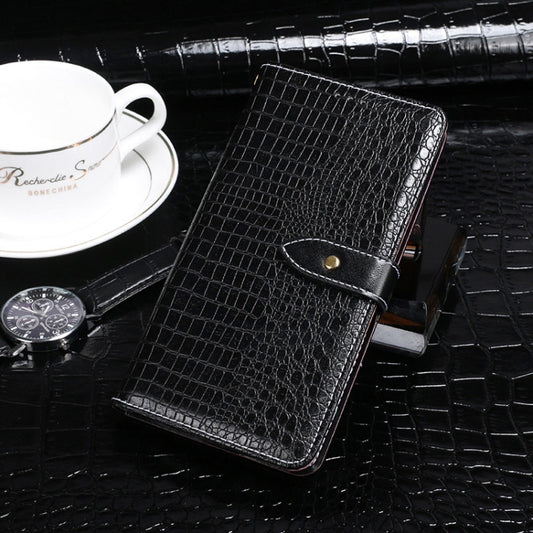 For Ulefone Note 8P idewei Crocodile Texture Horizontal Flip Leather Case with Holder & Card Slots & Wallet(Black) - Ulefone Cases by buy2fix | Online Shopping UK | buy2fix