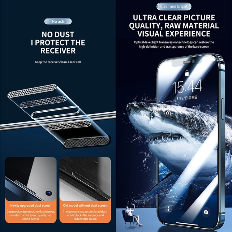 For iPhone 12 Pro / 12 Anti-peeping Fast Attach Dust-proof Anti-static Tempered Glass Film - iPhone 12 / 12 Pro Tempered Glass by buy2fix | Online Shopping UK | buy2fix