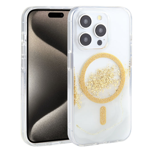 For iPhone 15 Pro Max DFANS DESIGN Magsafe Magnetic Starlight Shining Phone Case(Gold Foil Marble) - iPhone 15 Pro Max Cases by DFANS DESIGN | Online Shopping UK | buy2fix