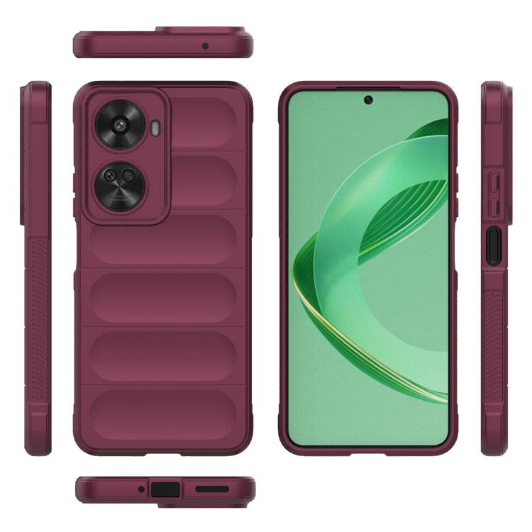 For Huawei nova 11 SE Magic Shield TPU + Flannel Phone Case(Wine Red) - Huawei Cases by buy2fix | Online Shopping UK | buy2fix