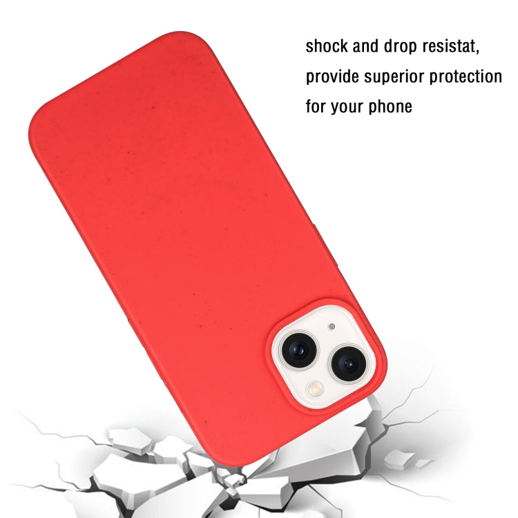 For iPhone 15 Wheat MagSafe Magnetic Straw Material + TPU Phone Case(Red) - iPhone 15 Cases by buy2fix | Online Shopping UK | buy2fix