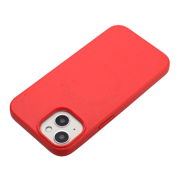 For iPhone 14 Wheat MagSafe Magnetic Straw Material + TPU Phone Case(Red) - iPhone 14 Cases by buy2fix | Online Shopping UK | buy2fix