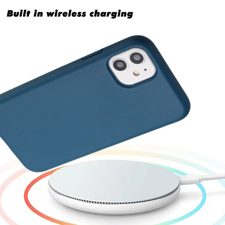 For iPhone 11 Wheat MagSafe Magnetic Straw Material + TPU Phone Case(Blue) - iPhone 11 Cases by buy2fix | Online Shopping UK | buy2fix