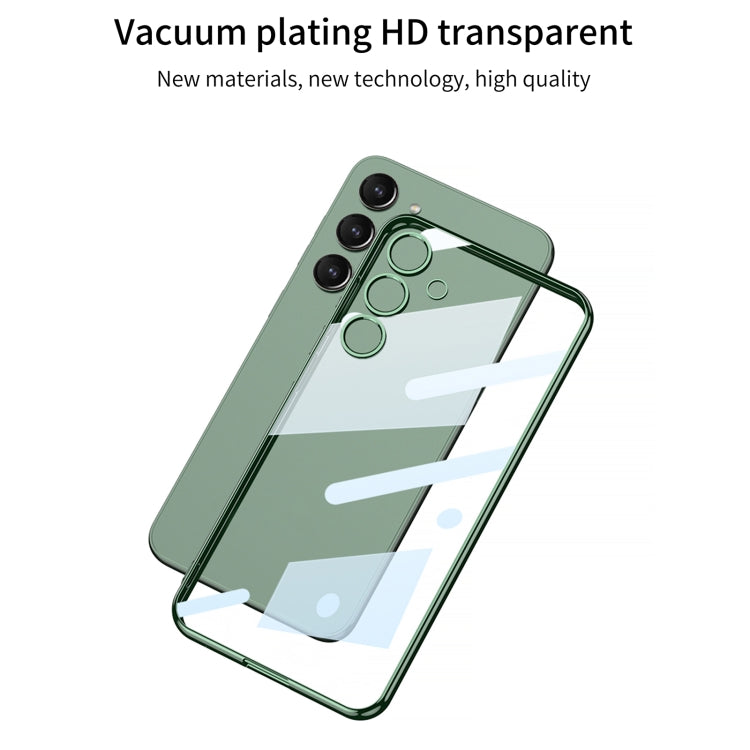 For Samsung Galaxy S24 GKK Plating Transparent TPU Phone Case, Without pen(Green) - Galaxy S24 5G Cases by GKK | Online Shopping UK | buy2fix