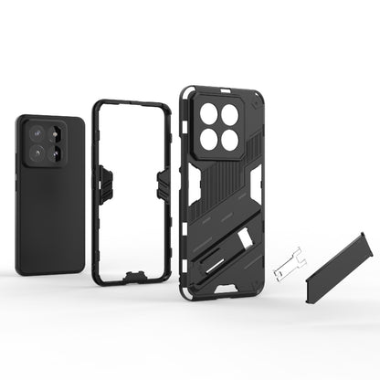 For Xiaomi 14 Pro 5G Punk Armor 2 in 1 PC + TPU Phone Case with Holder(Black) - 14 Pro Cases by buy2fix | Online Shopping UK | buy2fix
