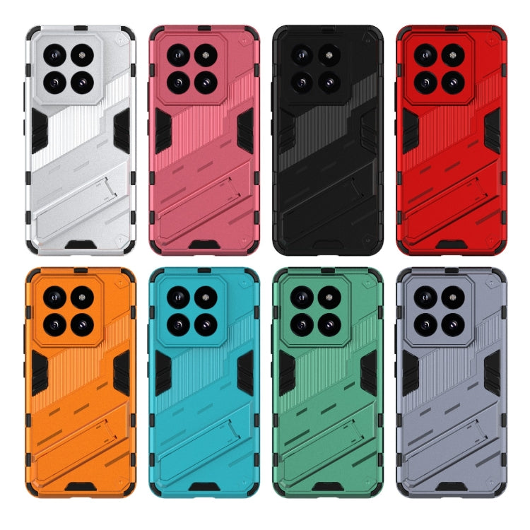 For Xiaomi 14 Pro 5G Punk Armor 2 in 1 PC + TPU Phone Case with Holder(Grey) - 14 Pro Cases by buy2fix | Online Shopping UK | buy2fix