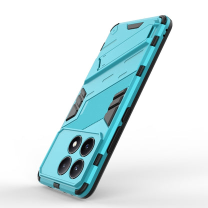 For Xiaomi Redmi K70E 5G Punk Armor 2 in 1 PC + TPU Phone Case with Holder(Blue) - K70E Cases by buy2fix | Online Shopping UK | buy2fix