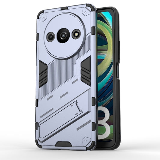 For Xiaomi Redmi A3 4G Global Punk Armor 2 in 1 PC + TPU Phone Case with Holder(Grey) - Xiaomi Cases by buy2fix | Online Shopping UK | buy2fix