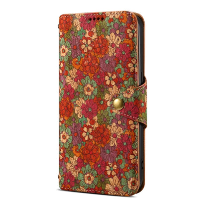 For Samsung Galaxy S24 5G Denior Flower Language Series Cork Fabric Oil Edge Leather Phone Case(Summer) - Galaxy S24 5G Cases by Denior | Online Shopping UK | buy2fix