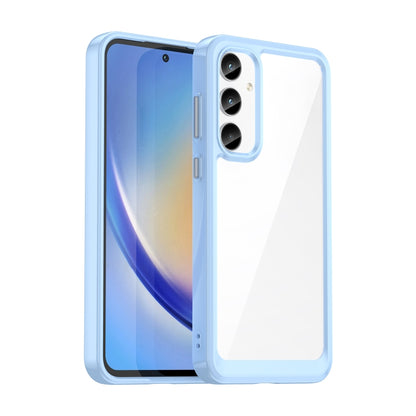 For Samsung Galaxy A55 Colorful Series Acrylic Hybrid TPU Phone Case(Blue) - Galaxy Phone Cases by buy2fix | Online Shopping UK | buy2fix