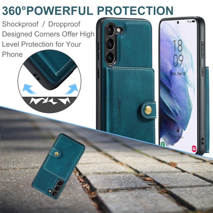 For Samsung Galaxy S24+ 5G JEEHOOD J01 Retro Magnetic Detachable Wallet Phone Case(Blue) - Galaxy S24+ 5G Cases by JEEHOOD | Online Shopping UK | buy2fix