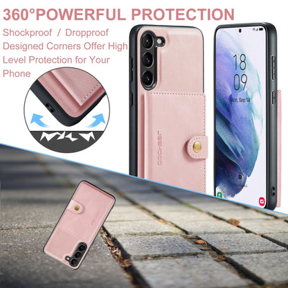 For Samsung Galaxy S24+ 5G JEEHOOD J01 Retro Magnetic Detachable Wallet Phone Case(Pink) - Galaxy S24+ 5G Cases by JEEHOOD | Online Shopping UK | buy2fix