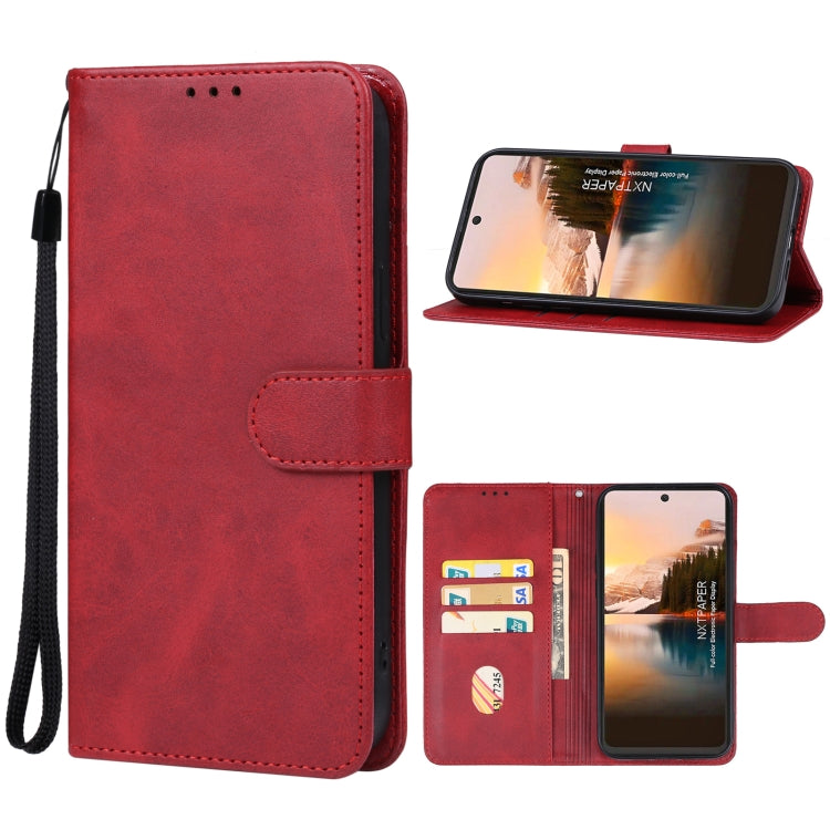 For TCL 50 5G Leather Phone Case(Red) - More Brand by buy2fix | Online Shopping UK | buy2fix