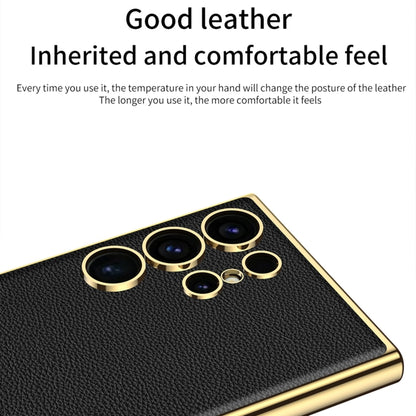 For Samsung Galaxy S24 Ultra 5G GKK Plating TPU + Leather Full Coverage Phone Case(Black) - Galaxy S24 Ultra 5G Cases by GKK | Online Shopping UK | buy2fix