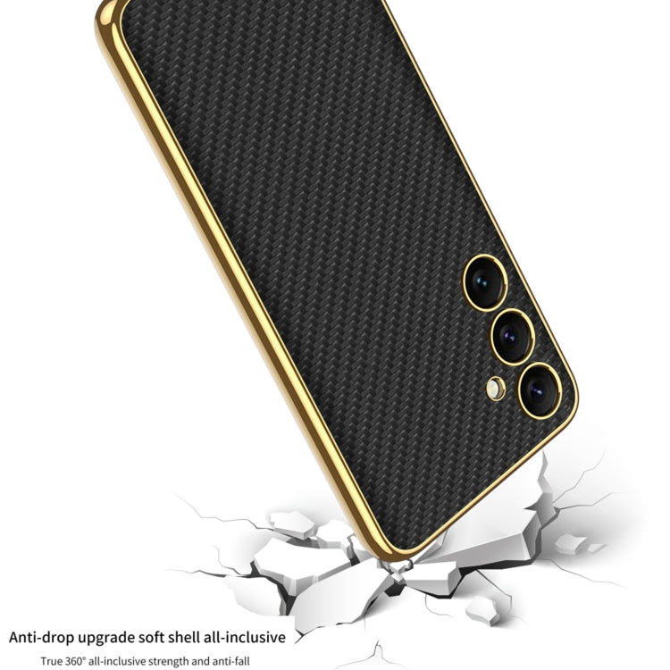 For Samsung Galaxy S24+ 5G GKK Plating TPU + Leather Full Coverage Phone Case(Black) - Galaxy S24+ 5G Cases by GKK | Online Shopping UK | buy2fix