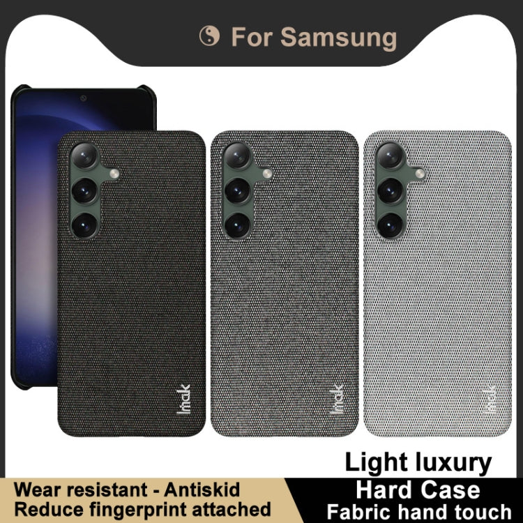 For Samsung Galaxy S24+ 5G imak Ruiyi Series Cloth Texture PU + PC Phone Case(Light Grey) - Galaxy S24+ 5G Cases by imak | Online Shopping UK | buy2fix