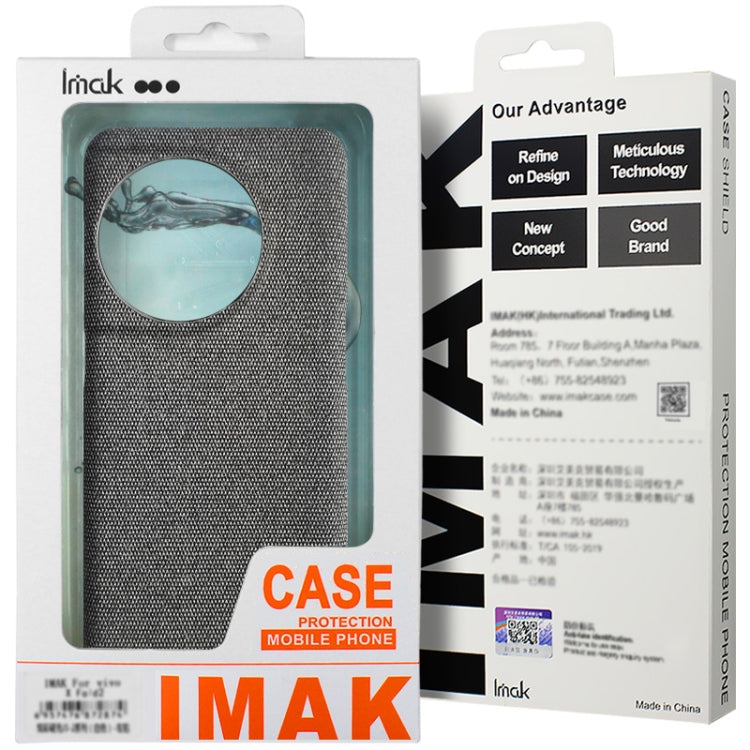 For Samsung Galaxy S24+ 5G imak Ruiyi Series Cloth Texture PU + PC Phone Case(Light Grey) - Galaxy S24+ 5G Cases by imak | Online Shopping UK | buy2fix