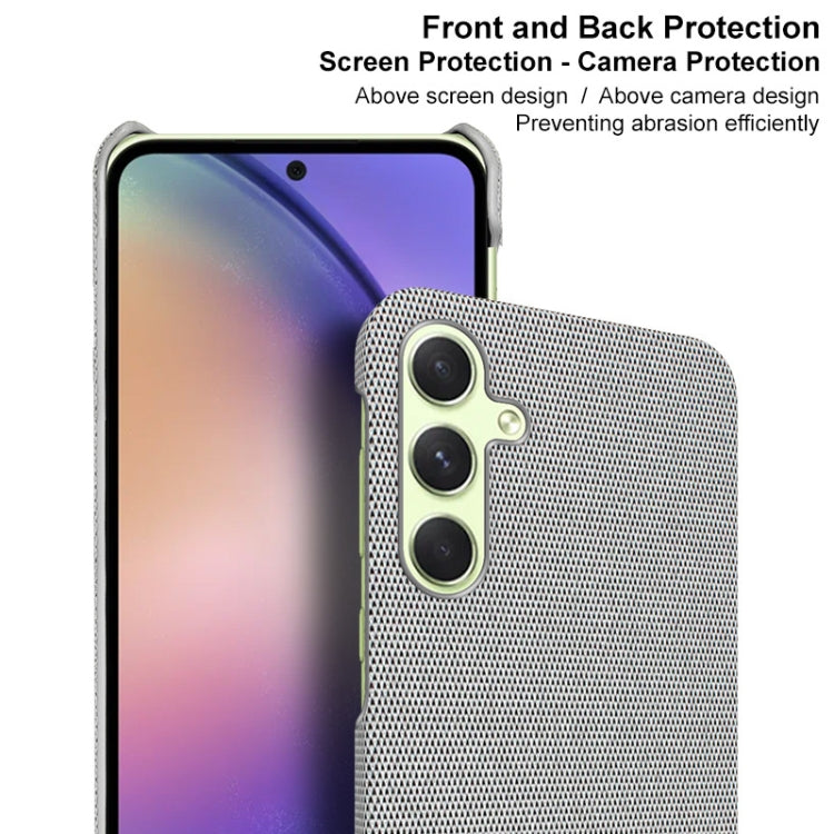 For Samsung Galaxy A55 5G imak Ruiyi Series Cloth Texture PU + PC Phone Case(Light Grey) - Galaxy Phone Cases by imak | Online Shopping UK | buy2fix