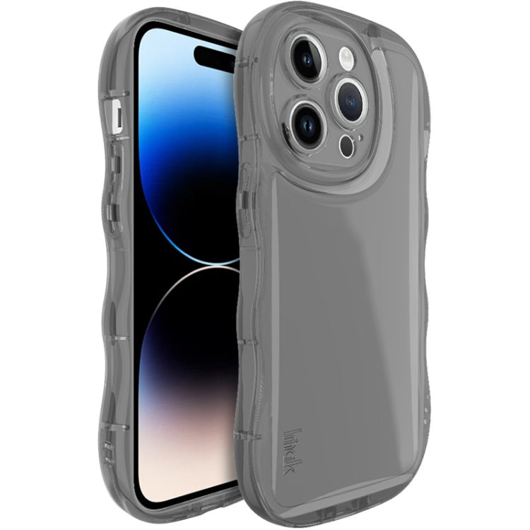 For iPhone 15 Pro Max IMAK Wave Bubble Soft Shockproof Phone Case(Transparent Black) - iPhone 15 Pro Max Cases by imak | Online Shopping UK | buy2fix