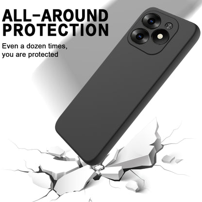 For Infinix Hot 40i Solid Color Liquid Silicone Dropproof Full Coverage Protective Case(Black) - Infinix Cases by buy2fix | Online Shopping UK | buy2fix