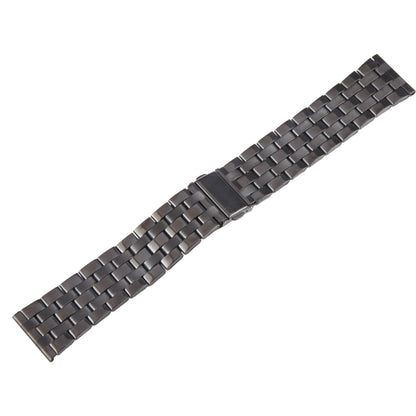 22mm Universal Five Beads Stainless Steel Watch Band(Black) - 22mm Bands by buy2fix | Online Shopping UK | buy2fix