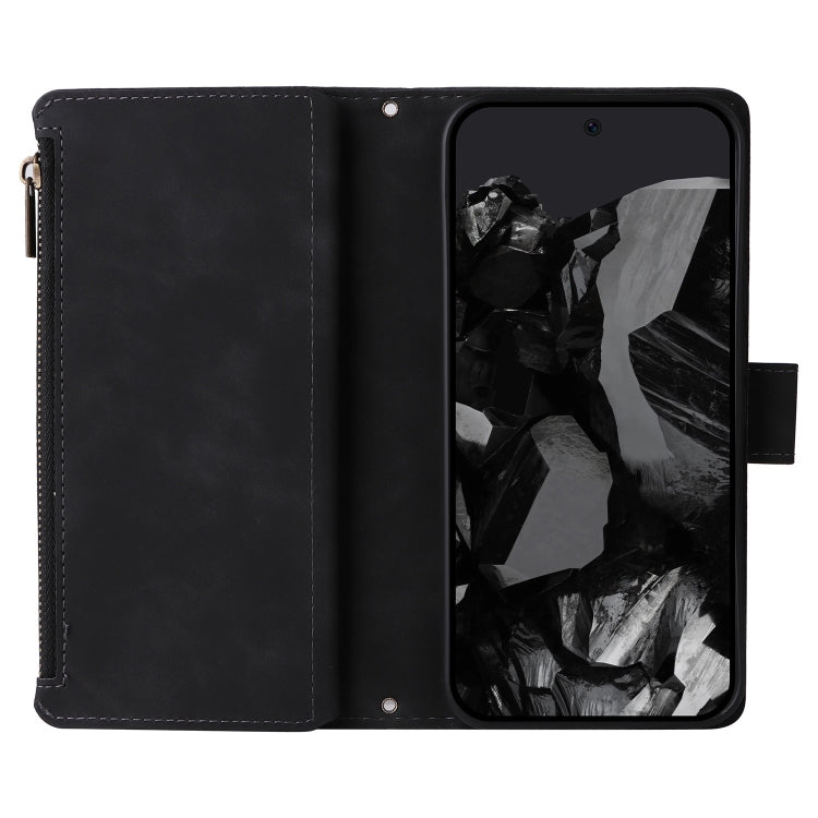 For Google Pixel 9 Pro Multifunctional Multi-Card Wallet Phone Leather Case(Black) - Google Cases by buy2fix | Online Shopping UK | buy2fix