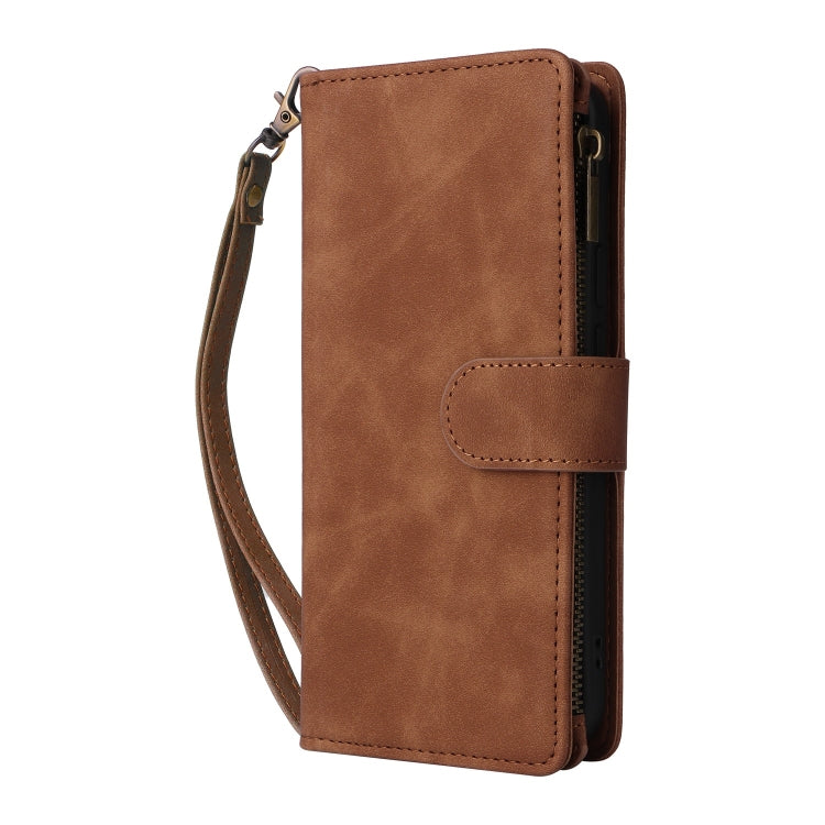 For Google Pixel 9 Multifunctional Multi-Card Wallet Phone Leather Case(Brown) - Google Cases by buy2fix | Online Shopping UK | buy2fix