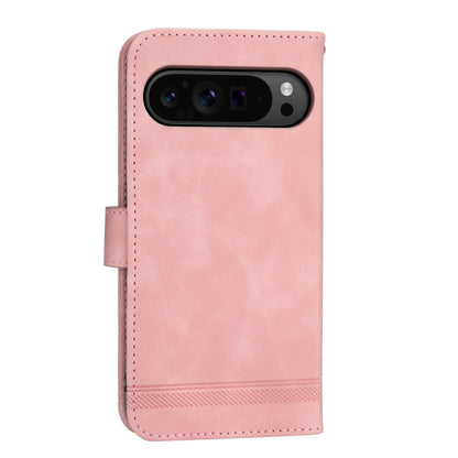 For Google Pixel 9 Pro Dierfeng Dream Line TPU + PU Leather Phone Case(Pink) - Google Cases by buy2fix | Online Shopping UK | buy2fix