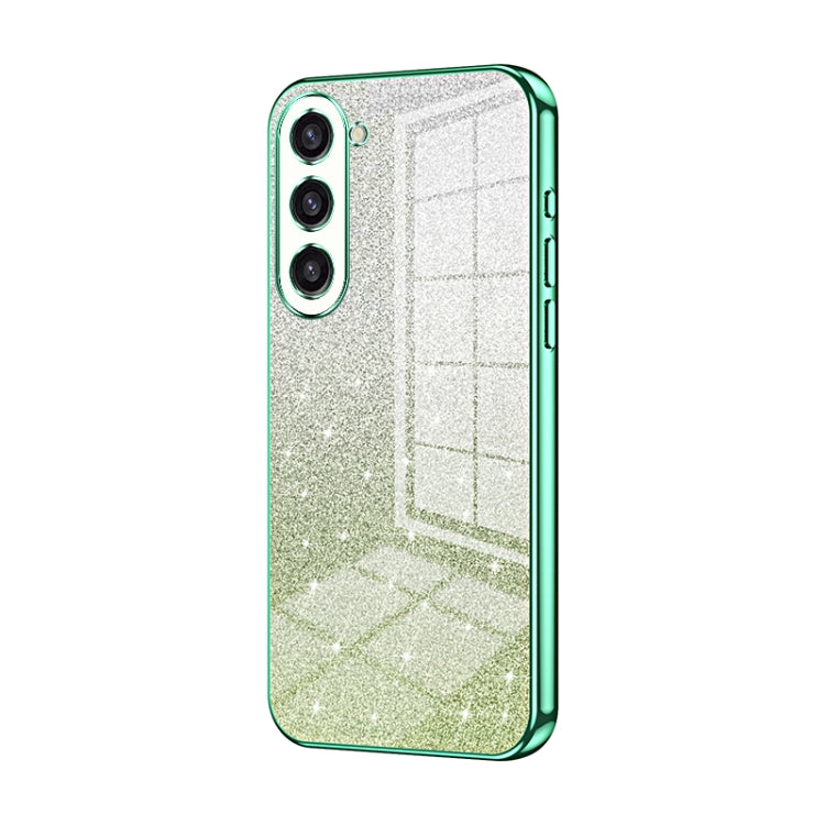 For Samsung Galaxy S23+ 5G Gradient Glitter Powder Electroplated Phone Case(Green) - Galaxy S23+ 5G Cases by buy2fix | Online Shopping UK | buy2fix